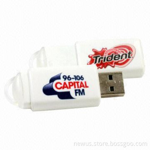 Retractable USB Drive, Slide Plastic TelescopicStyle, Very Easy to Carry, 512MB to 32GB Capacity